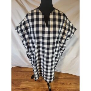 SBJ Austin Black & White Buffalo Plaid OS  Dress